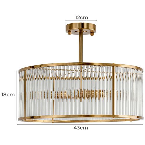 Aged brass flush mount deals ceiling light